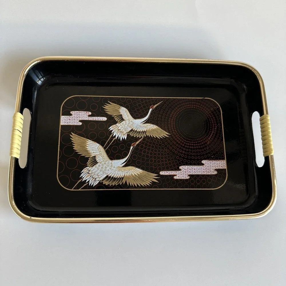 Tray Mid Century Black Serving Tray